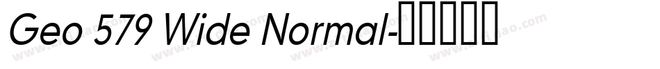 Geo 579 Wide Normal字体转换